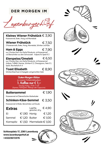 Frühstücks- und Brunchkarte